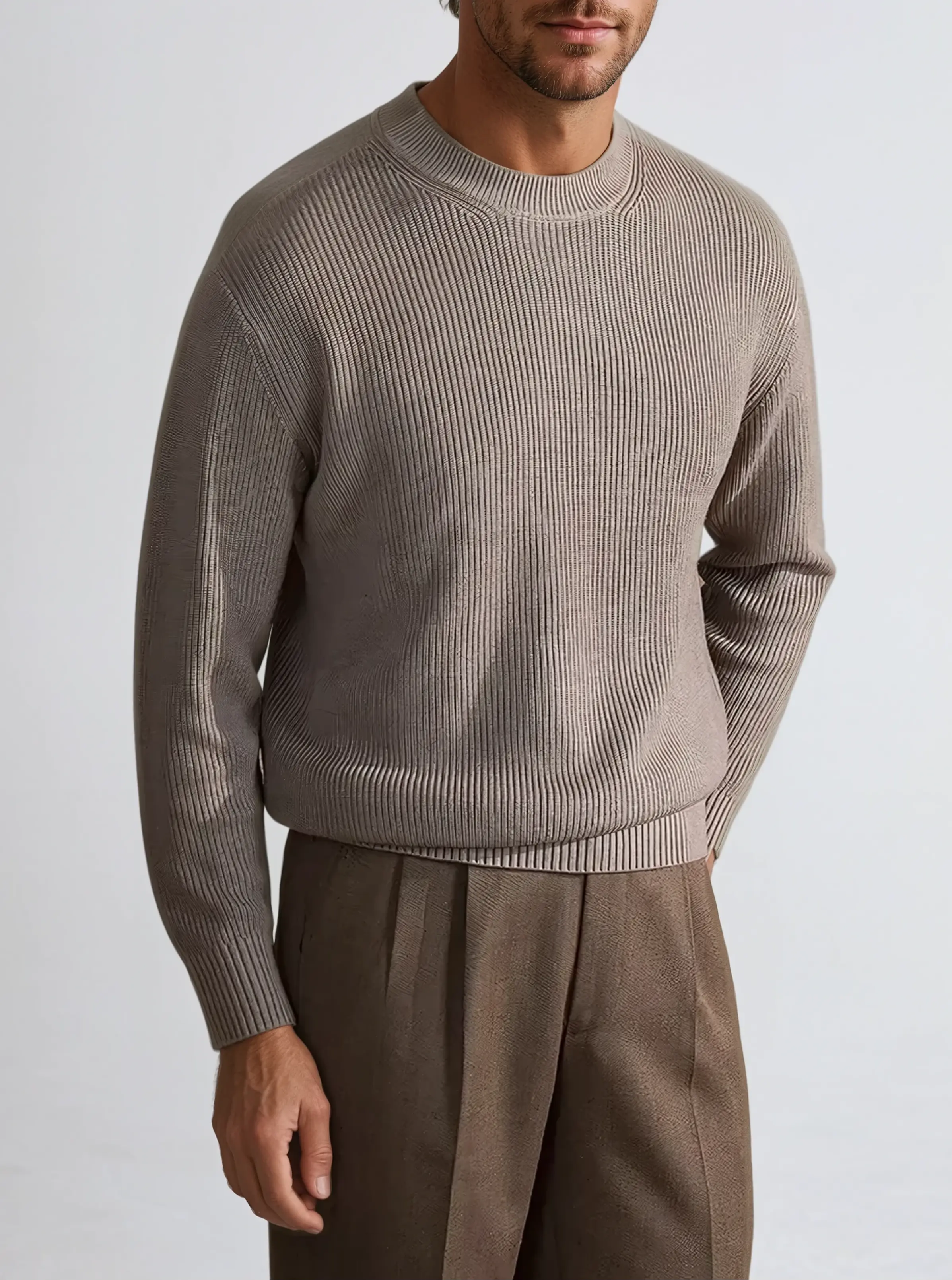 ZAVA - Men's Knit Sweater for Autumn