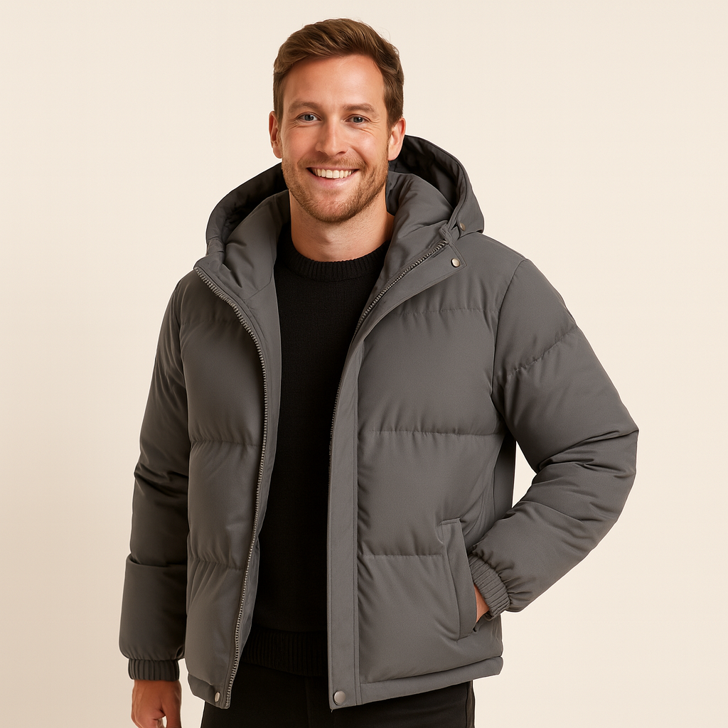 LIVAA Men's Winter Hooded Puffer Jacket