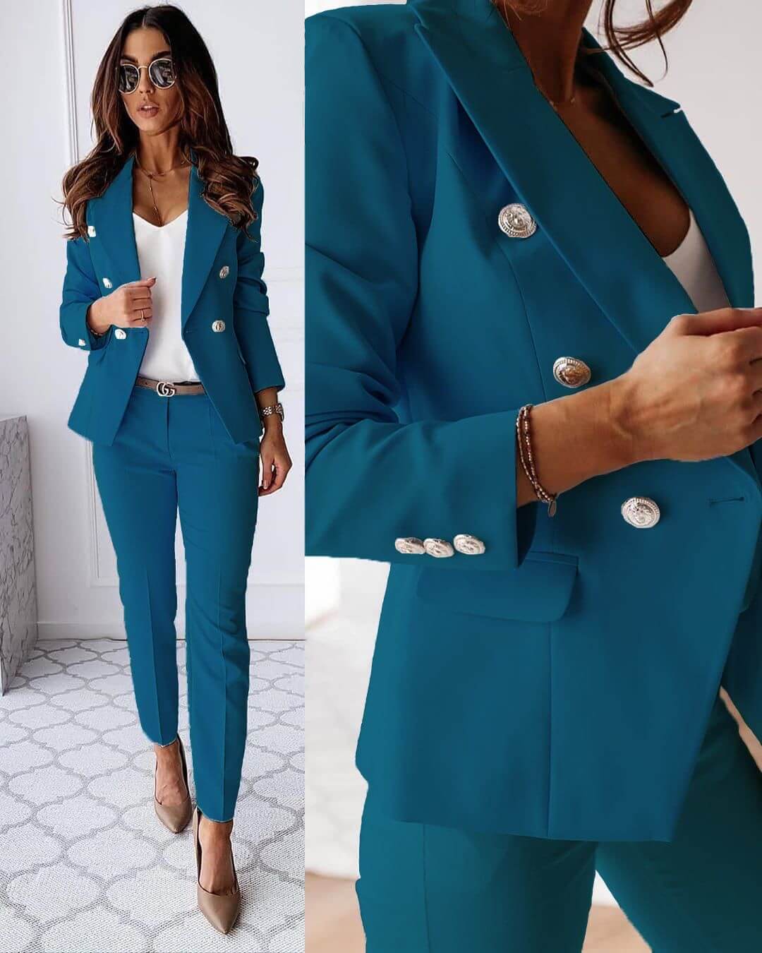 Marije-Rose - Chic Blazer and Trousers Ensemble