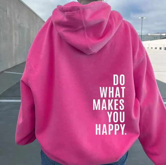 Catherine™ - Pink Hoodie with Striking Details
