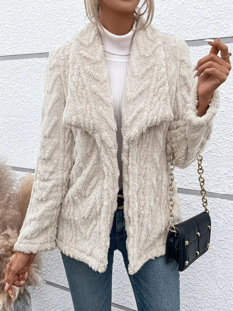 Elegant Women's Teddy Coat with Cozy Lining