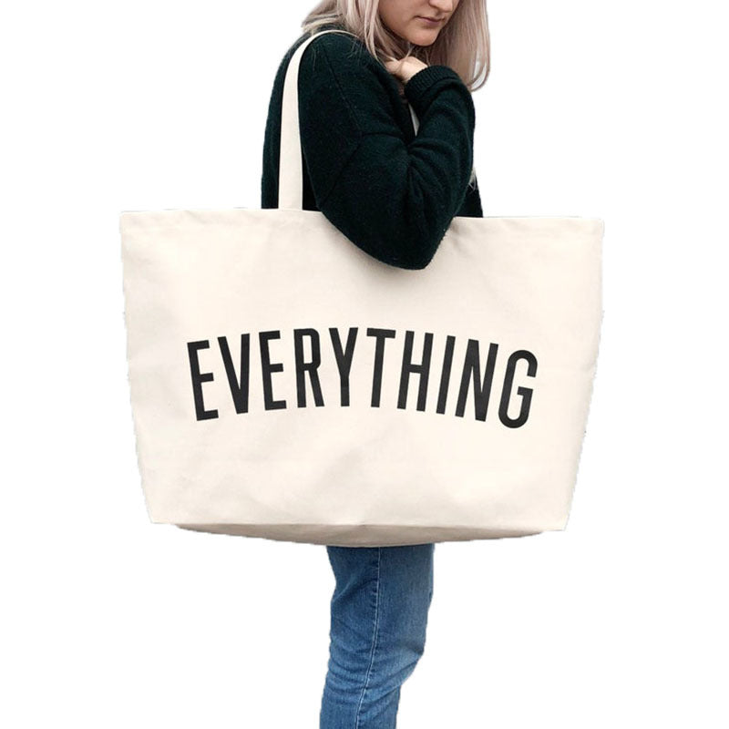 Mariam - Oversized Tote Bag Featuring 'Everything' Design
