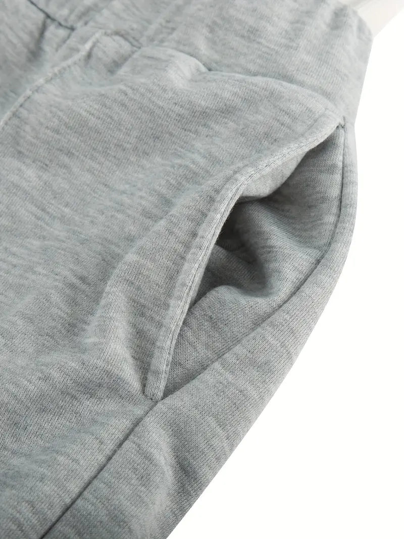 Women's Two-Piece Tracksuit Set - Hoodie and Wide-Leg Pants