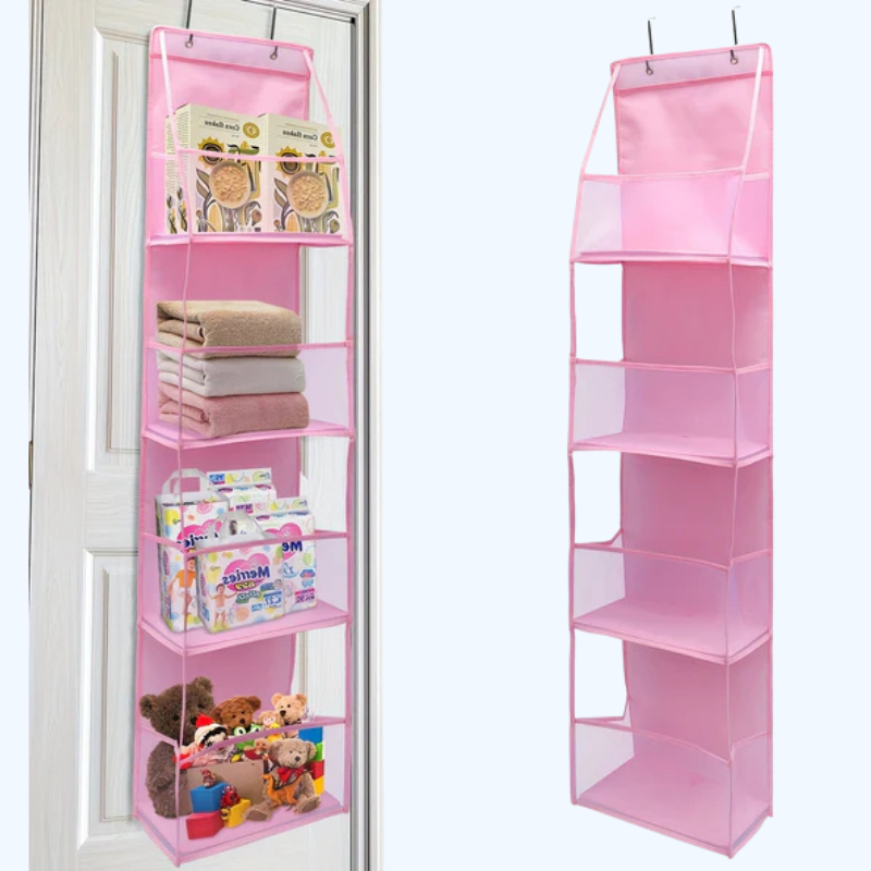 Ventilated Door Organizer with 4 Functional Pockets