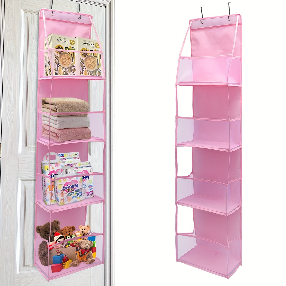 Ventilated Door Organizer with 4 Functional Pockets