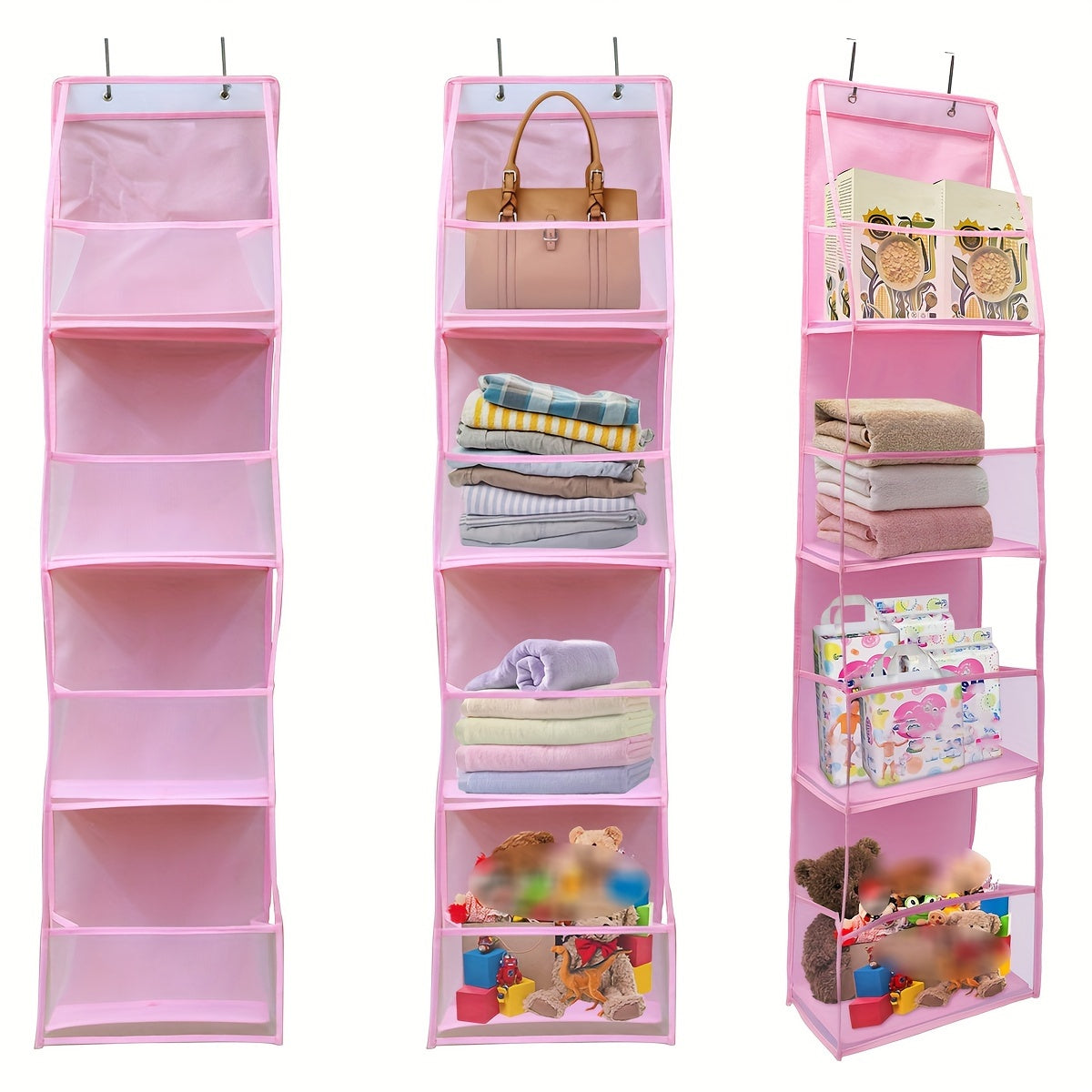 Ventilated Door Organizer with 4 Functional Pockets