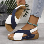 Suze - Cozy Velcro Wedge Sandals