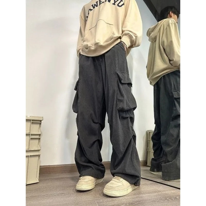 Alina | Harajuku-Inspired Corduroy Cargo Pants