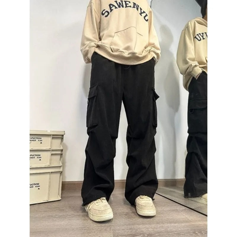 Alina | Harajuku-Inspired Corduroy Cargo Pants
