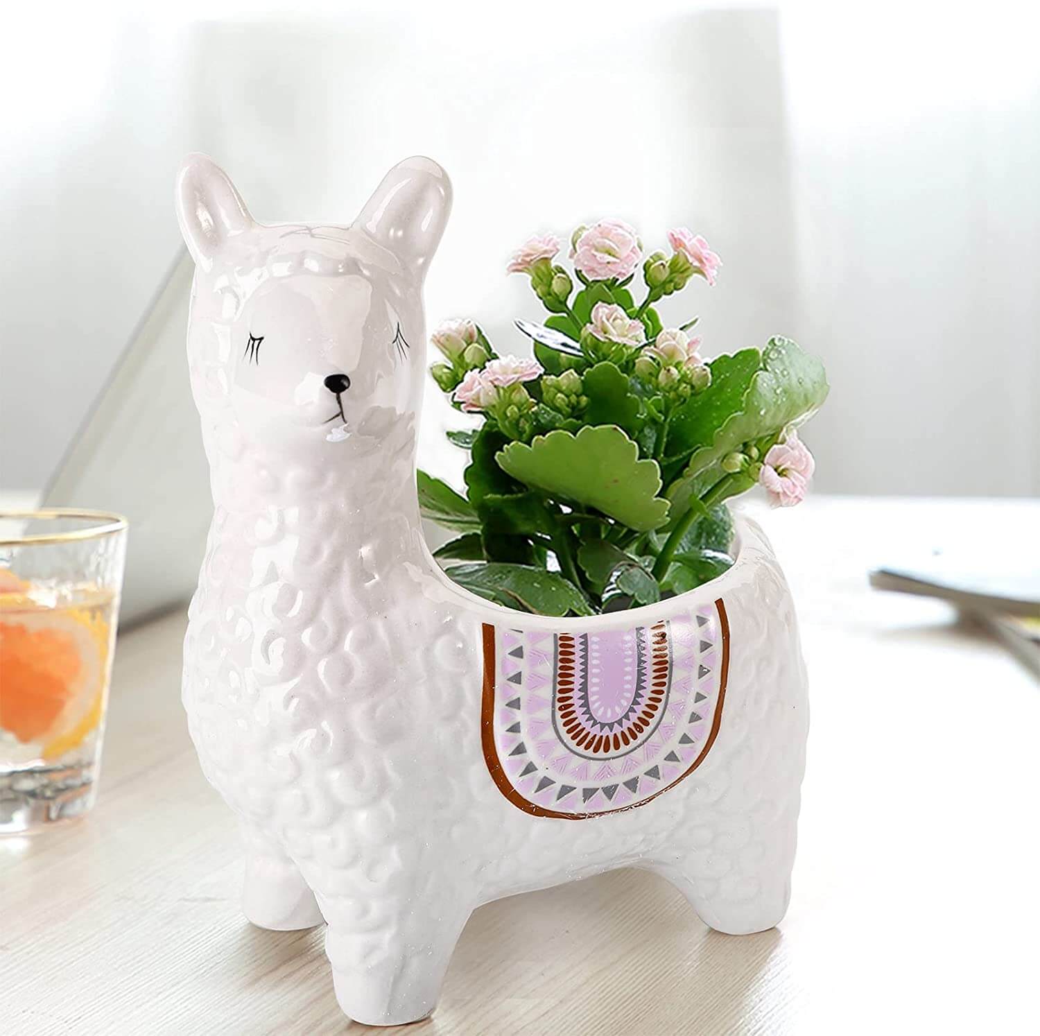 Alpaca-Themed Ceramic Plant Pots for Your Greenery