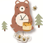 Animal-Themed Wall Clock for Kids