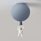 CosmoGlow Modern LED Ceiling Lamp - Moon & Astronaut Design for Kids' Rooms