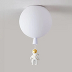 CosmoGlow Modern LED Ceiling Lamp - Moon & Astronaut Design for Kids' Rooms
