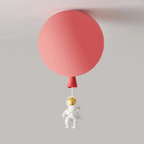 CosmoGlow Modern LED Ceiling Lamp - Moon & Astronaut Design for Kids' Rooms