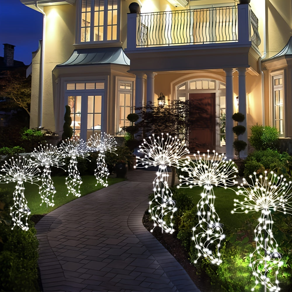 Stunning Firework Garden Lamp - 8 Unique Lighting Modes for Memorable Nights