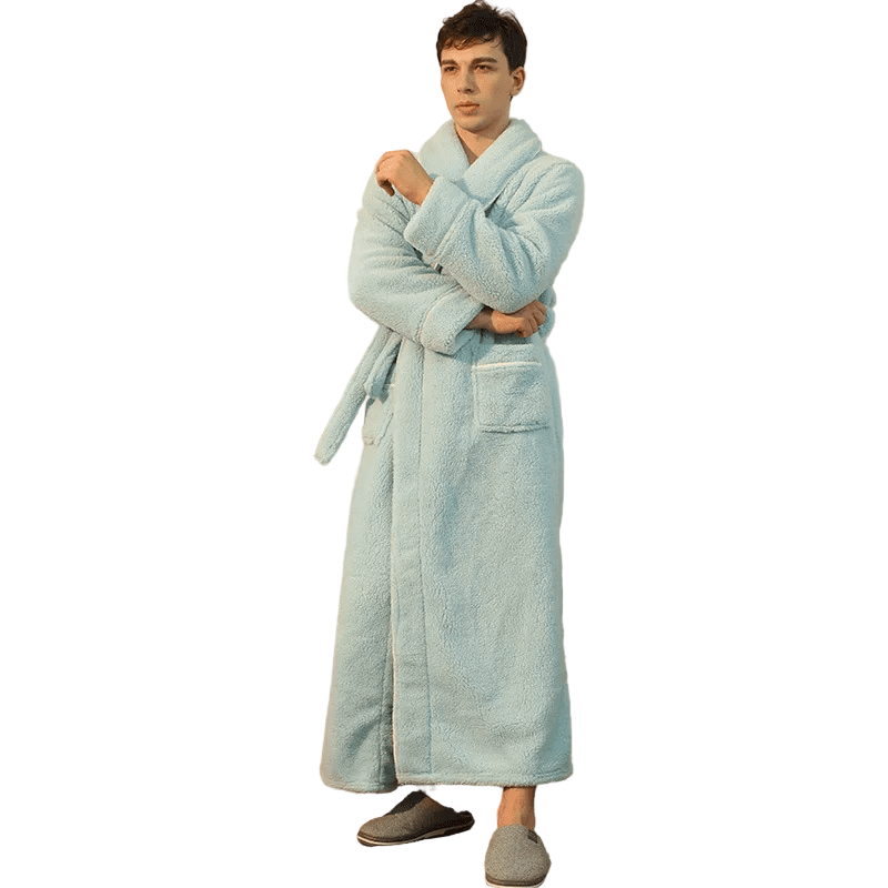 Cozy Fleece Bathrobe with Adjustable Tie Belt
