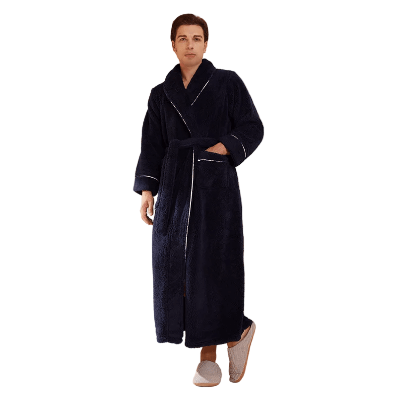 Cozy Fleece Bathrobe with Adjustable Tie Belt
