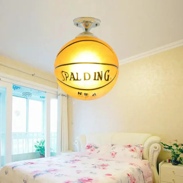 GoalBright Humorous Football-Shaped Ceiling Lamp