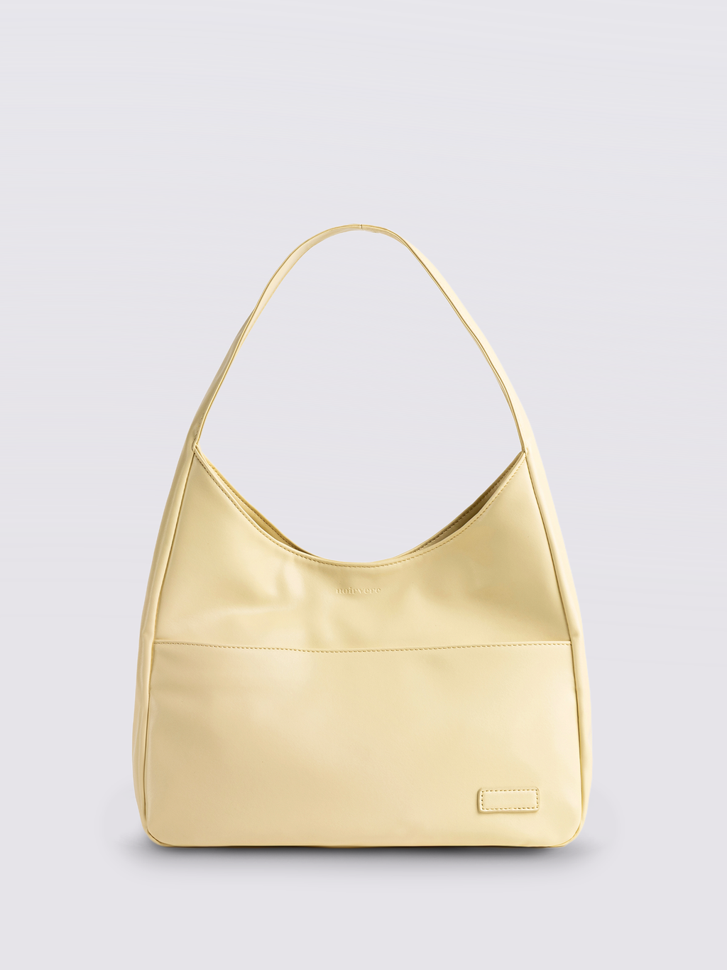 Simple Vegan Hobo Shoulder Bag - Empty Design