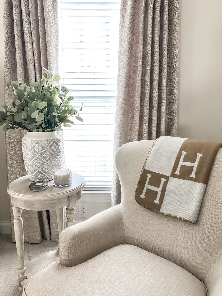 Luxurious Gold Cashmere and Wool Throw Blanket