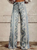 Sophie | Vibrantly Printed Wide-Leg Trousers