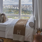 Luxurious Gold Cashmere and Wool Throw Blanket