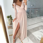 Bibi Evening Gown | Elegant Long Split Dress for Women