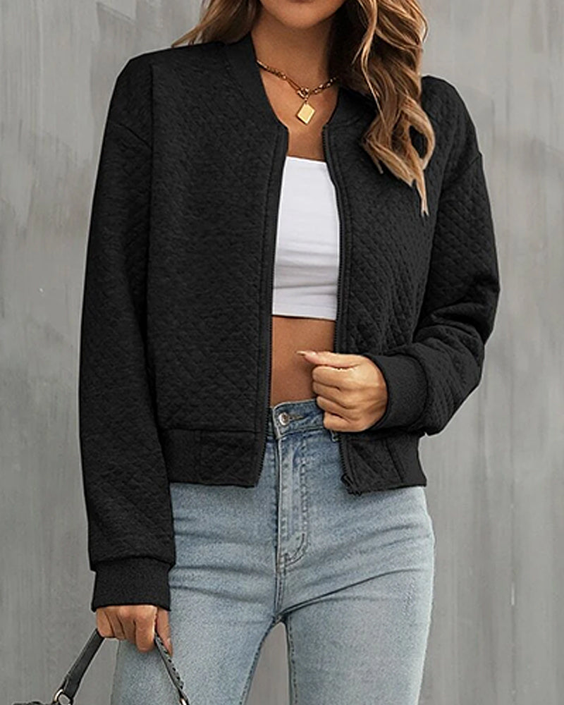 Bo | Quilted Jacket with Ribbed Sleeves