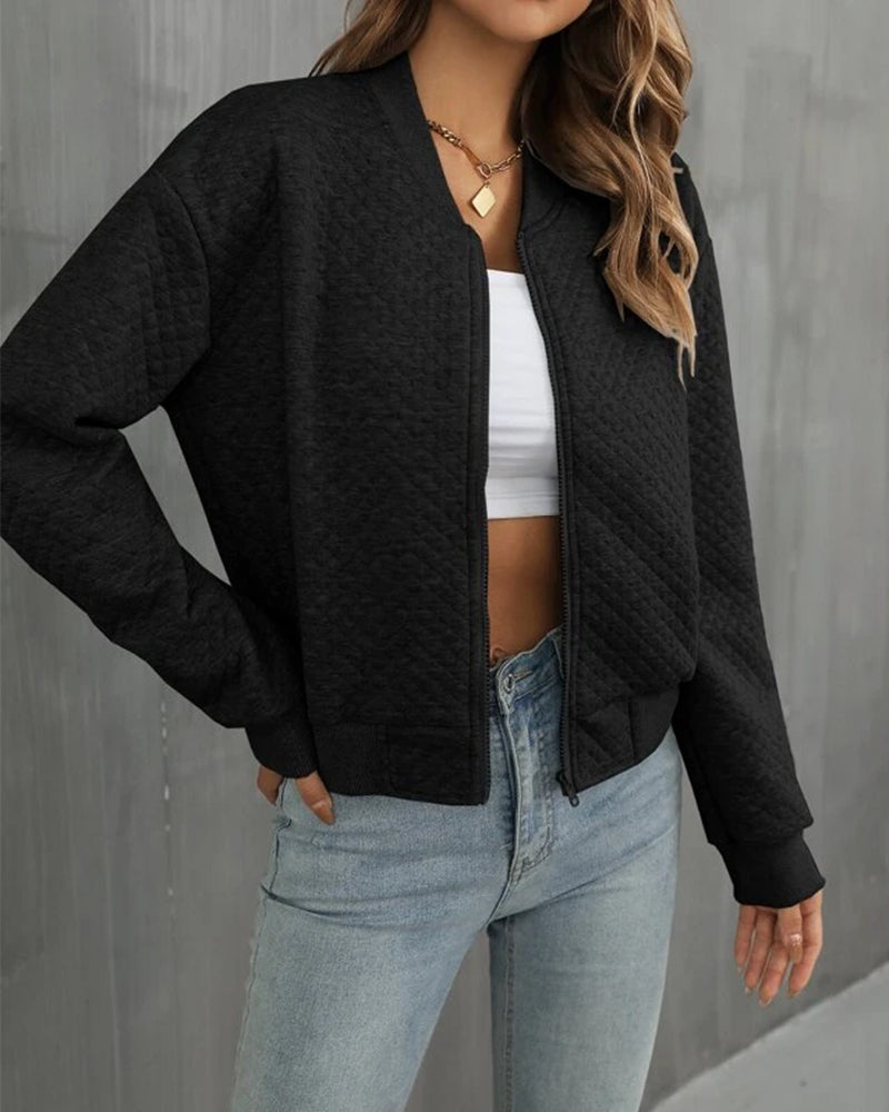 Bo | Quilted Jacket with Ribbed Sleeves