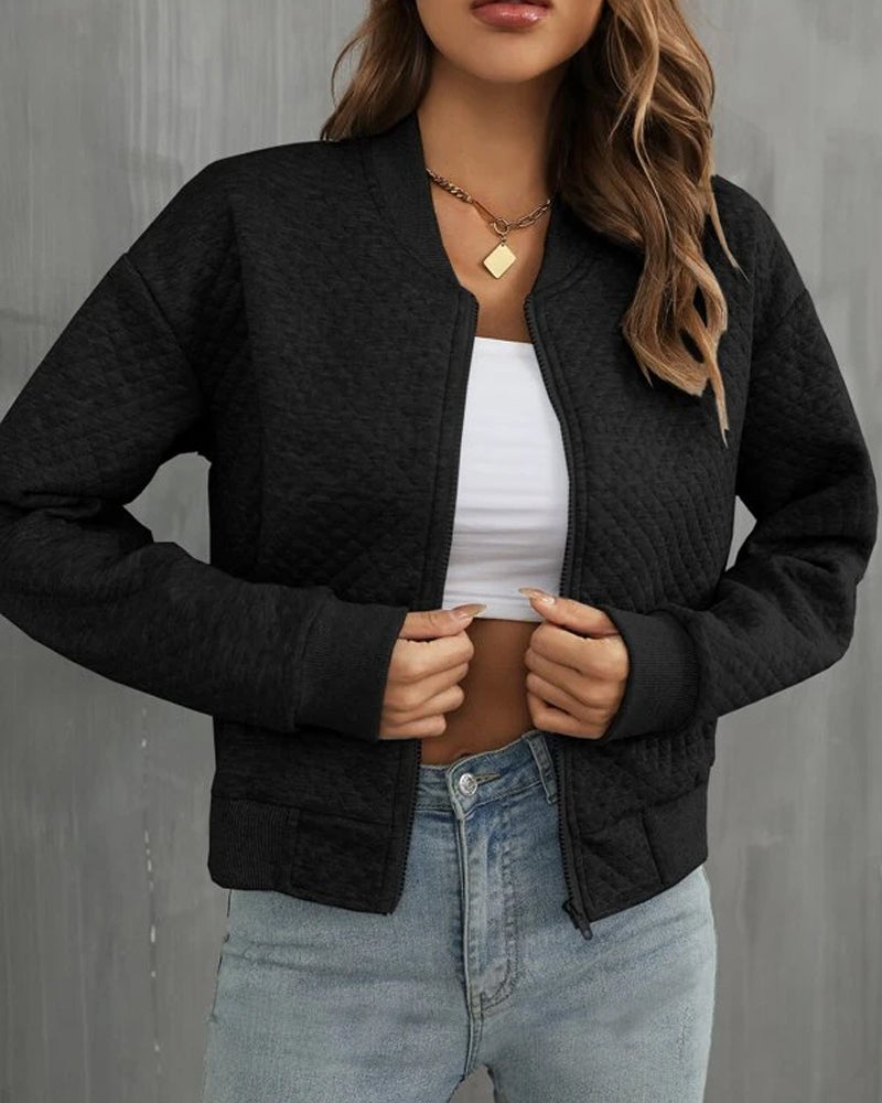 Bo | Quilted Jacket with Ribbed Sleeves