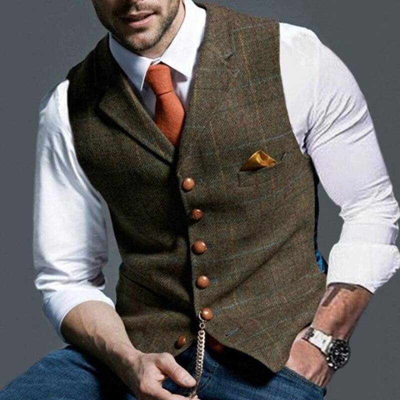 Boss | Checked Waistcoat for Business Attire