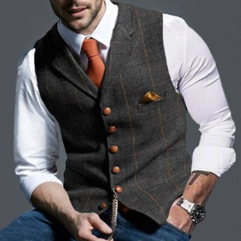 Boss | Checked Waistcoat for Business Attire
