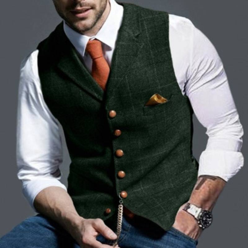 Boss | Checked Waistcoat for Business Attire