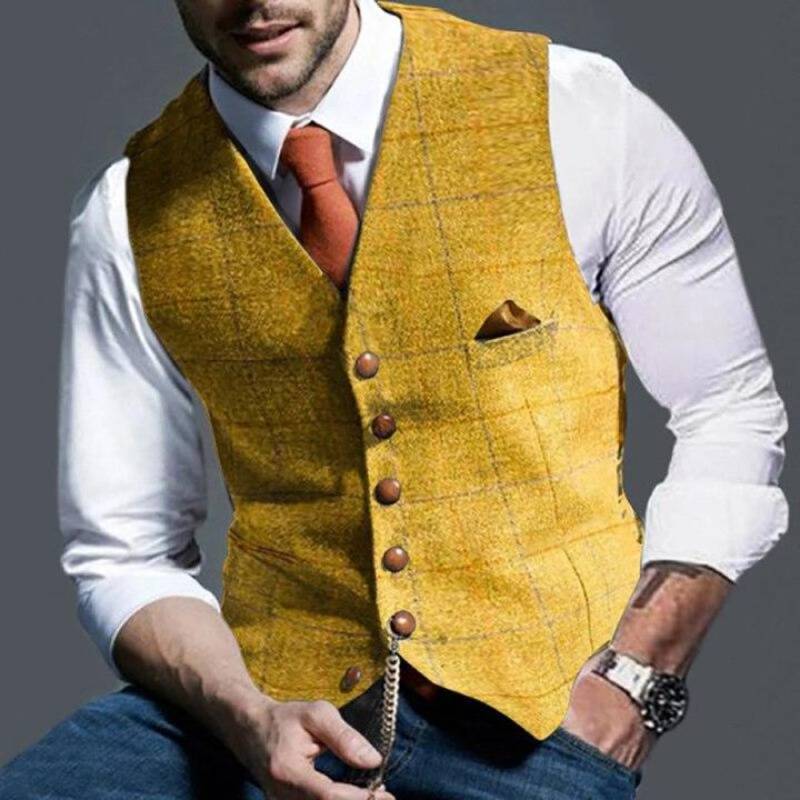 Boss | Checked Waistcoat for Business Attire