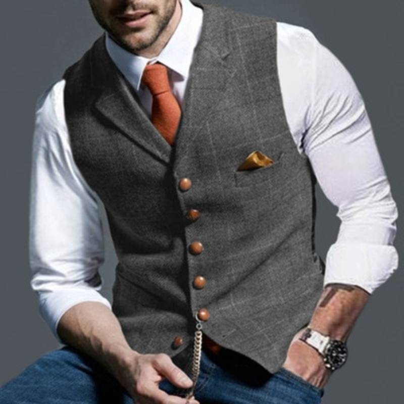 Boss | Checked Waistcoat for Business Attire