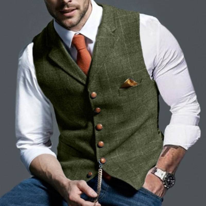 Boss | Checked Waistcoat for Business Attire