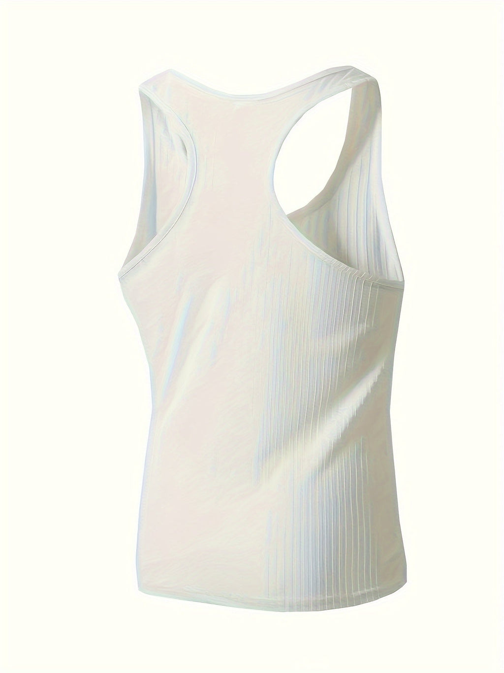 Bram | Solid Color Striped Knit Round Neck Tank Top