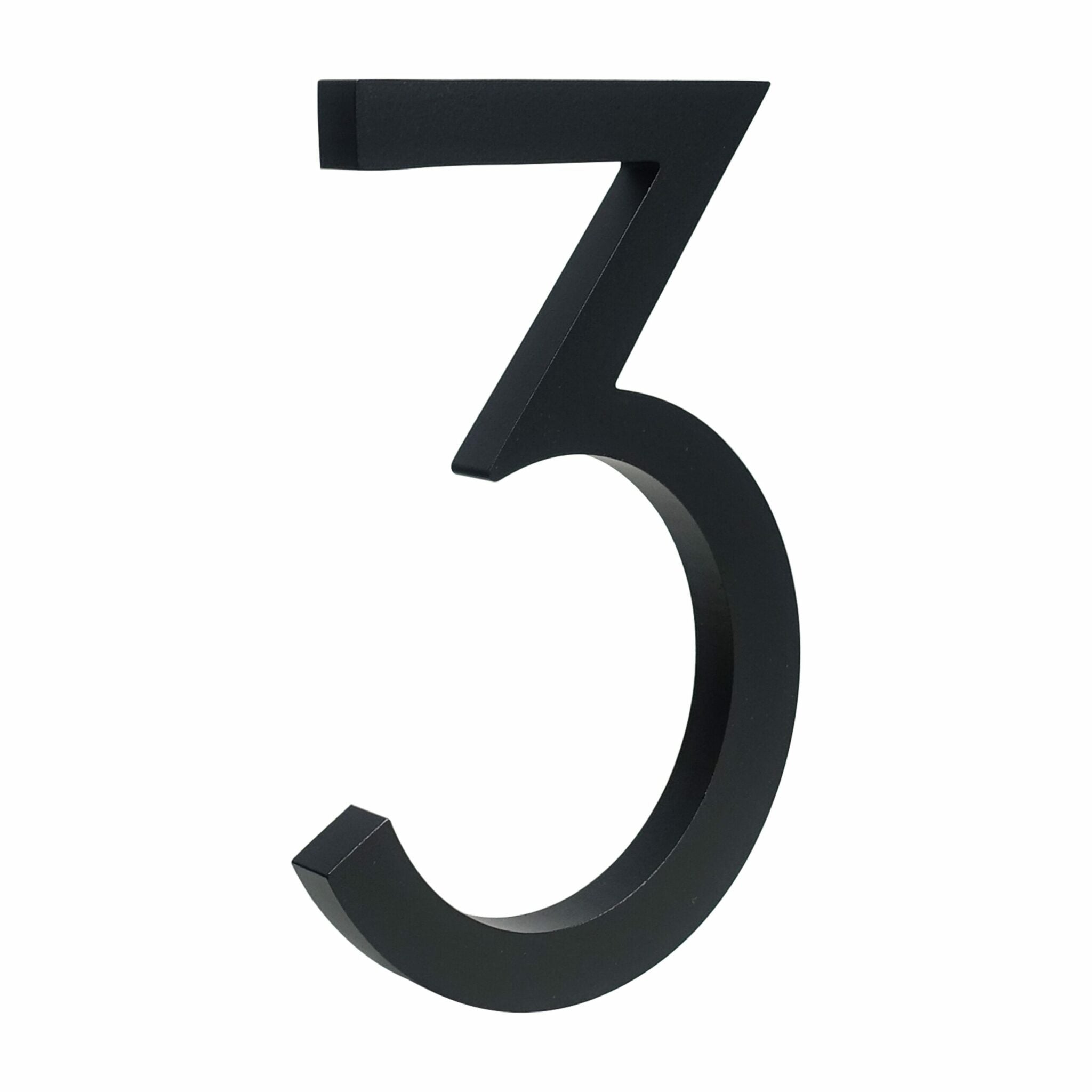 Minimalist Matte Black Modern House Number