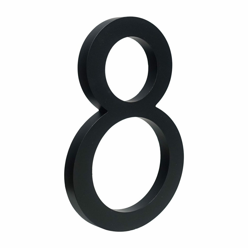 Minimalist Matte Black Modern House Number