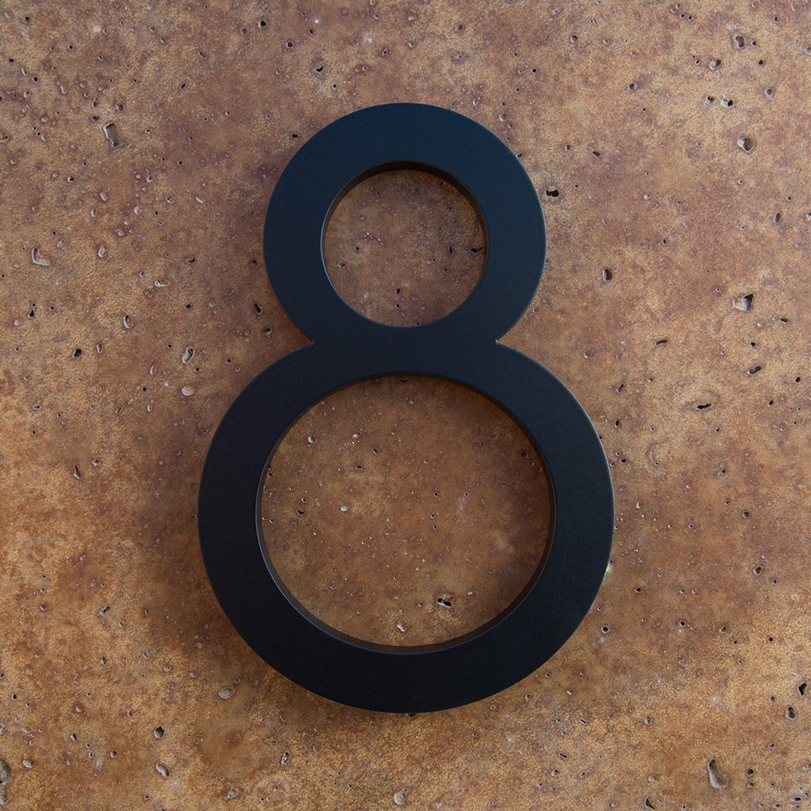 Minimalist Matte Black Modern House Number