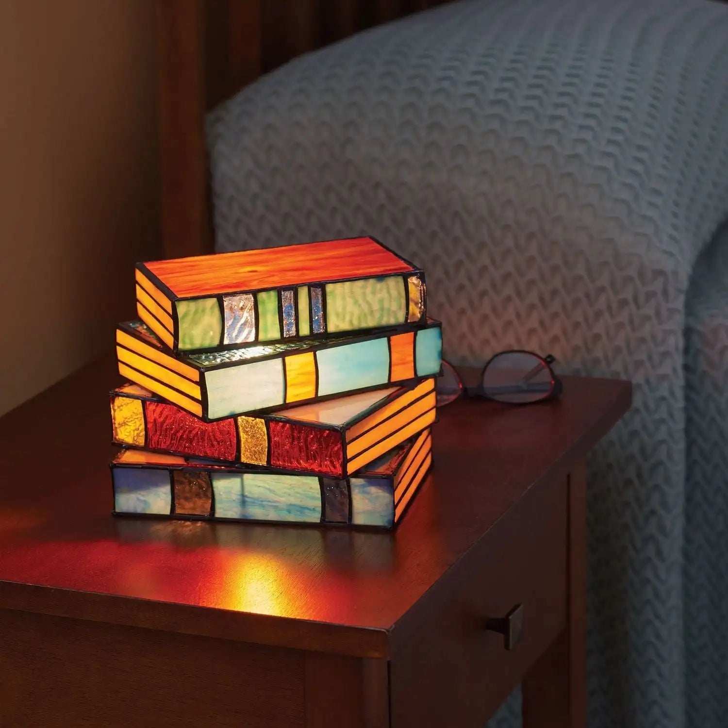 Artistic IllumiBook: Vibrant Book Lamp