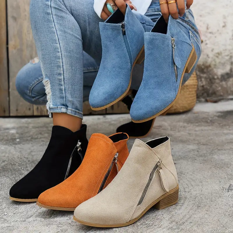 Céline - Stylish Suede Heeled Boots