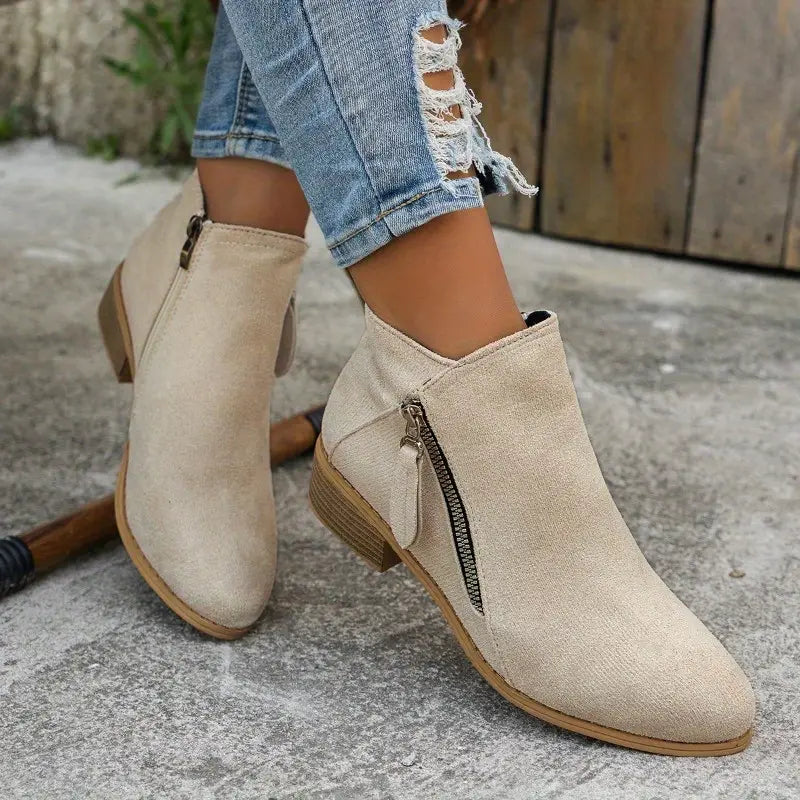 Céline - Stylish Suede Heeled Boots