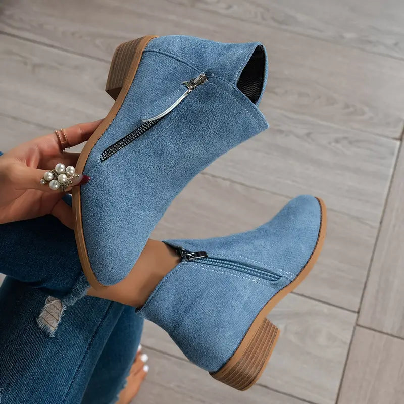 Céline - Stylish Suede Heeled Boots