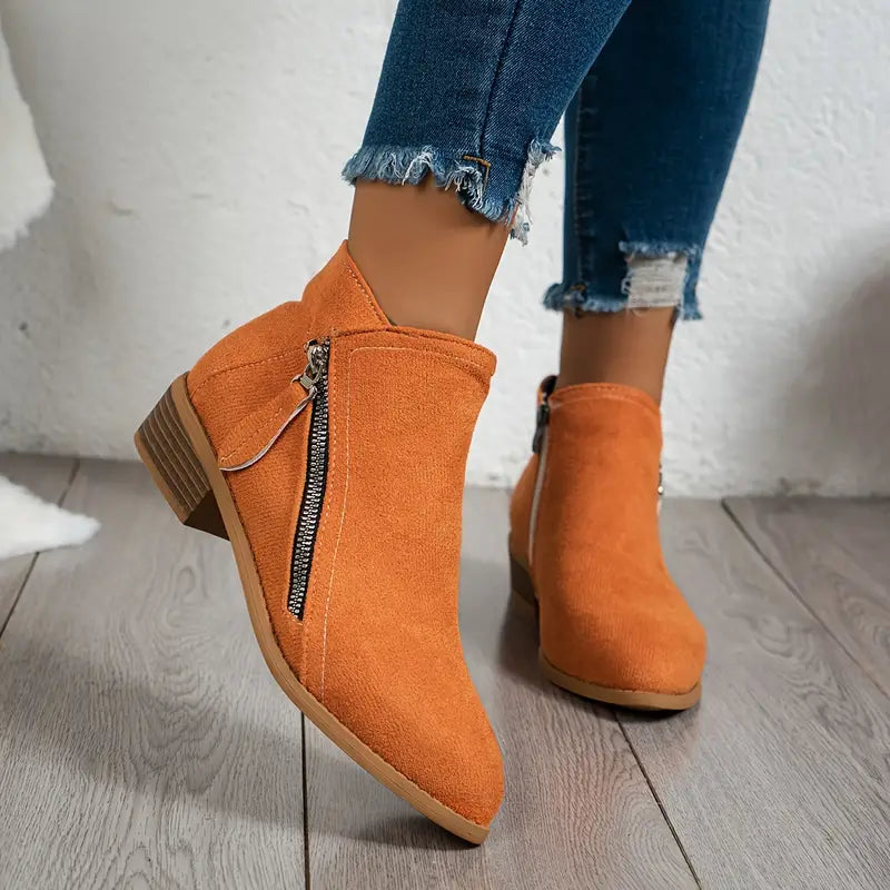Céline - Stylish Suede Heeled Boots
