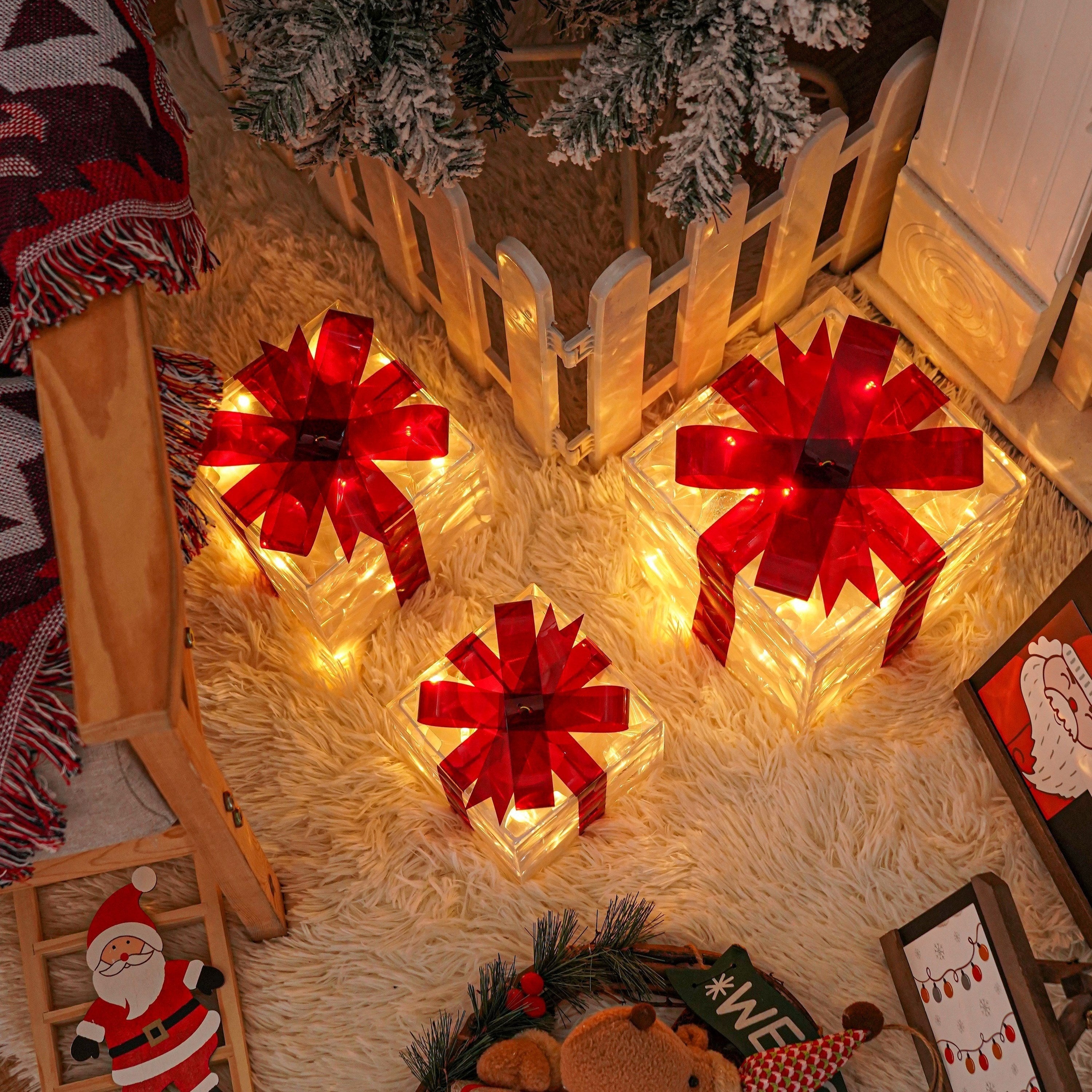 Christmas Decorative Gift Box Trio