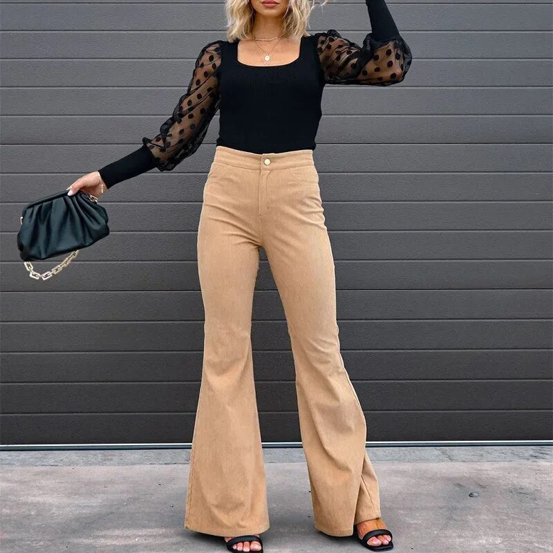 Carra | Flared Leg Trousers