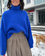 Relaxed Colorful Turtleneck Sweater