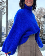 Relaxed Colorful Turtleneck Sweater