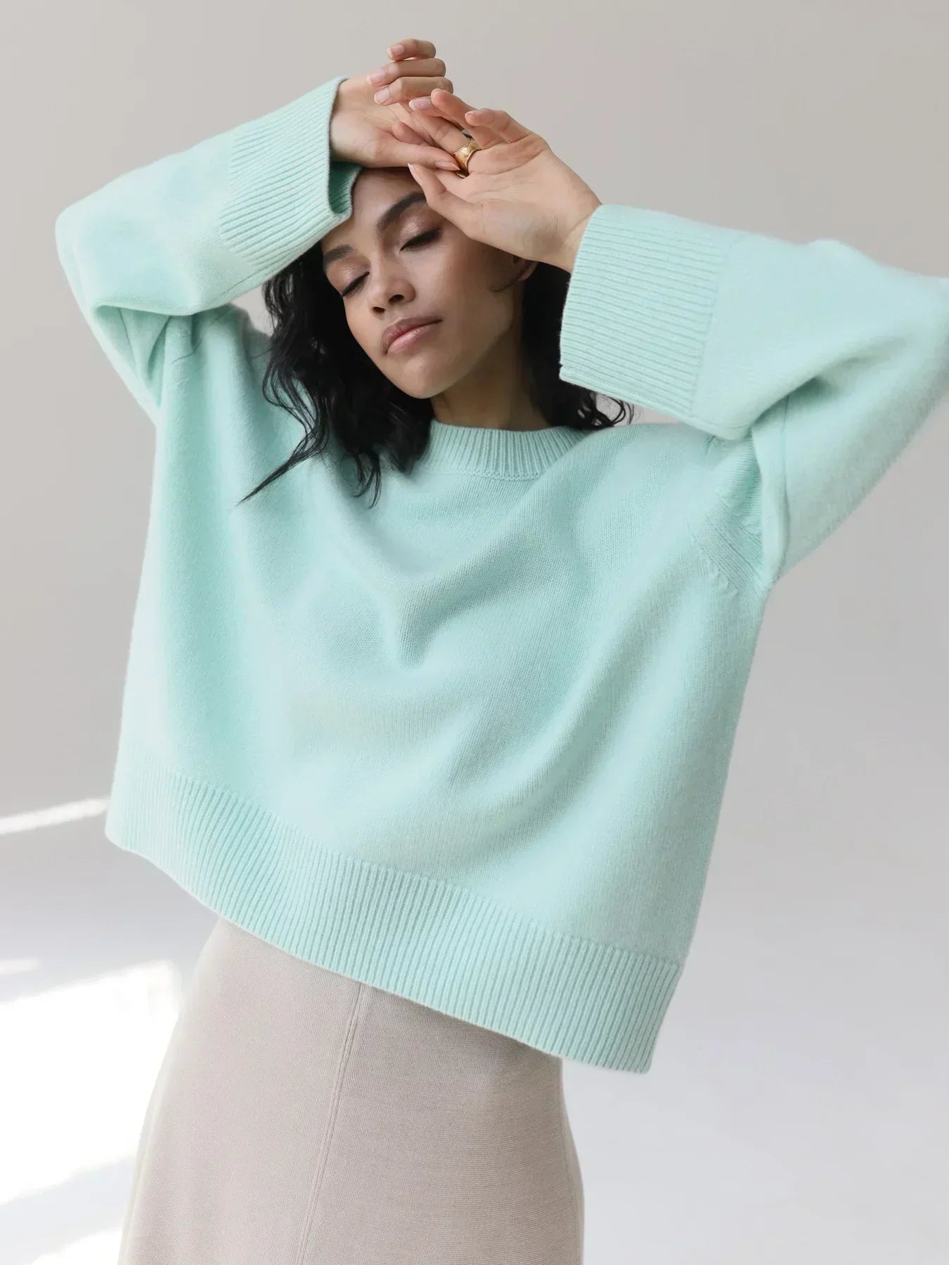 Comfortable Ladies Crew Neck Sweater